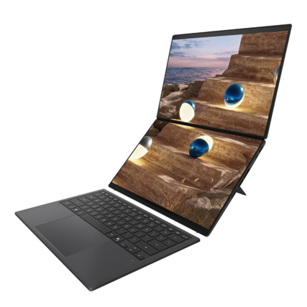 Asus , Zenbook Duo UX8407AA-SN066W , Moher Gray , 14 , OLED , Touchscreen , 2.8K , 2880 x 1800 pixels , 144 Hz , Anti-Reflective , Intel Core Ultra X9 , 378H , 32 GB , LPDDR5X , Solid-state drive capacity 2000 GB , Intel Arc Graphics , Windows 11 Pro , 80