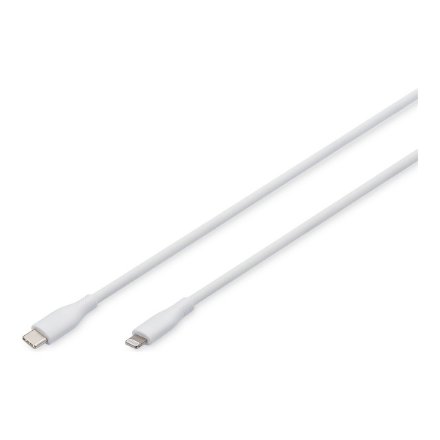 Digitus , Lightning silicone connection cable, USB-C - Lightning, 1m , AK-600110-010-W