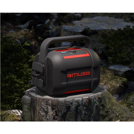 Muse , Jobsite Radio , M-968 BTR , 40 W , Waterproof , Bluetooth , Wireless connection , Portable , NFC features , Black/Red