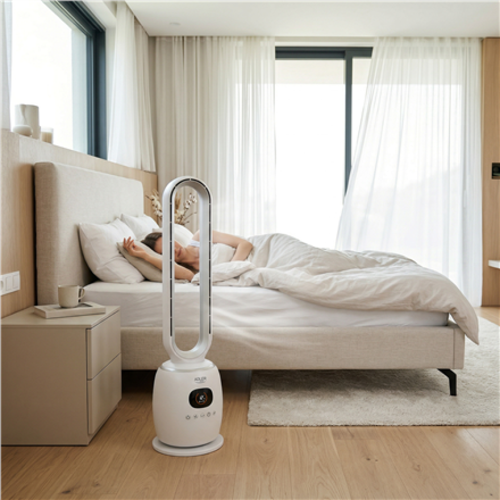 Adler Bladeless Fan , AD 7344 , Tower Fan , White , Diameter 23 cm , Number of speeds 3 , Oscillation , 60 W , Remote control