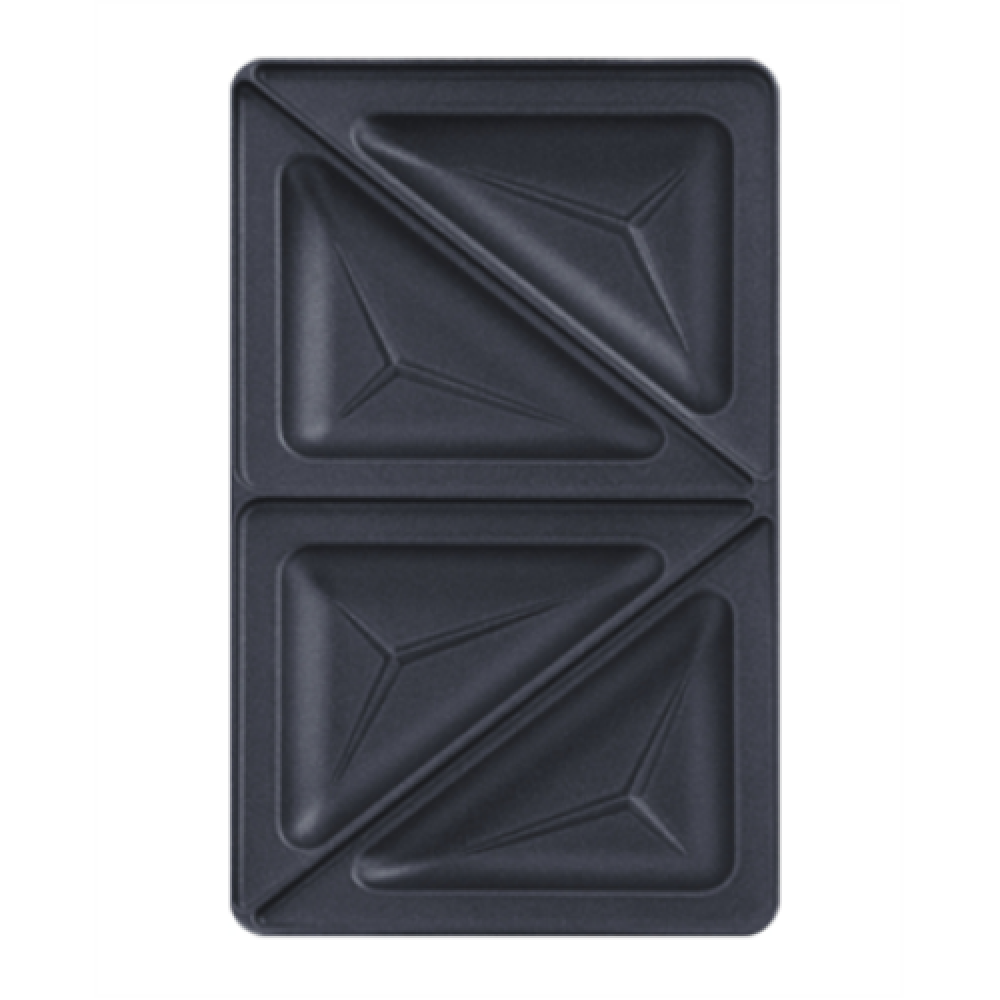 TEFAL , Triangle toasted sandwich set for Snack Collection , XA800212 , Dimensions (W x L) 13 x 22.5 cm , Black