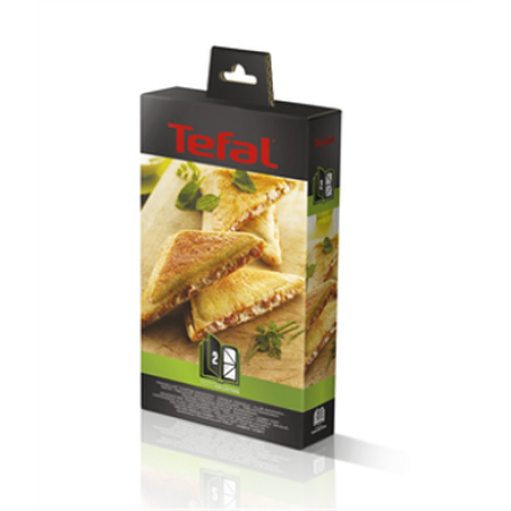 TEFAL , Triangle toasted sandwich set for Snack Collection , XA800212 , Dimensions (W x L) 13 x 22.5 cm , Black
