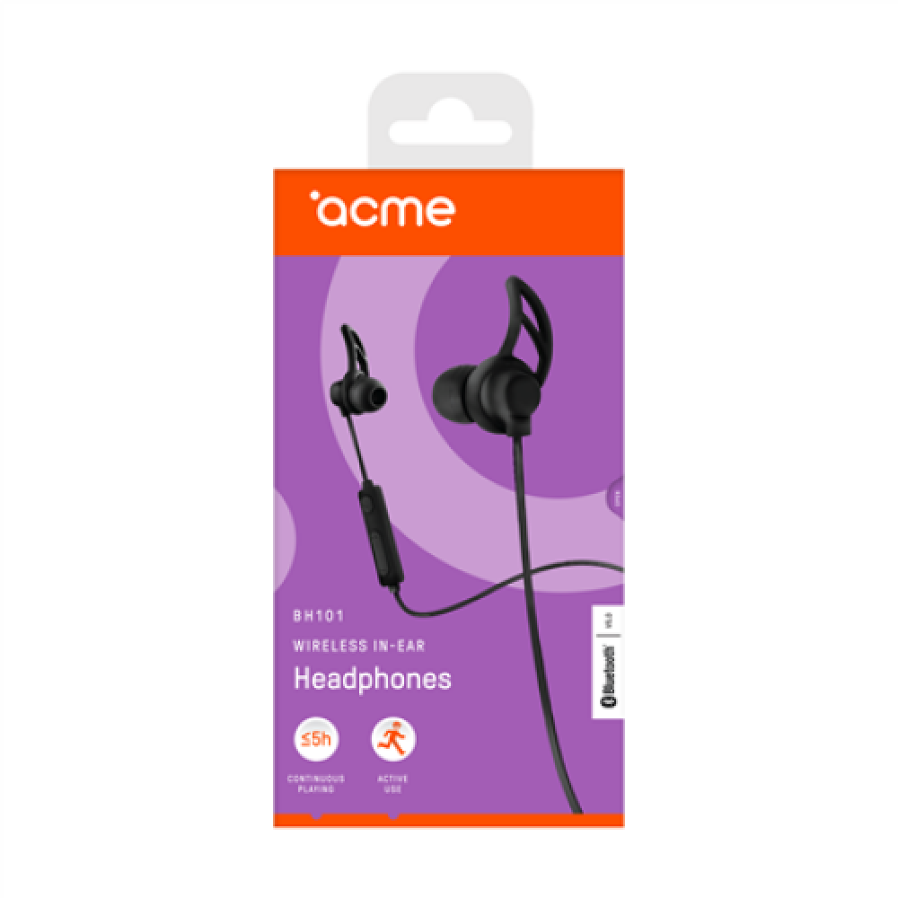 Acme BH101 Bluetooth, Black, Built-in microphone
