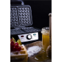 Camry , Waffle Maker , CR 3046 , 1600 W , Number of pastry 2 , Belgium , Black/Stainless Steel