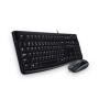 Logitech MK120 Keyboard and Mouse Set, Wired, Mouse included, RU, USB Port, Black