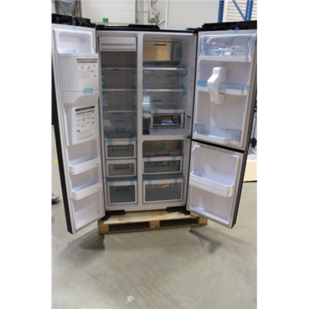 SALE OUT. Hitachi Refrigerator R-M700VAGRU9X-2 (MIR) Energy efficiency class F, Free standing, Side by side, Height 180 cm, No Frost system, Fridge net capacity 362 L, Freezer net capacity 207 L, Display, 42 dB, Mirror, REFURBISHED, DAMAGED PACKAGING