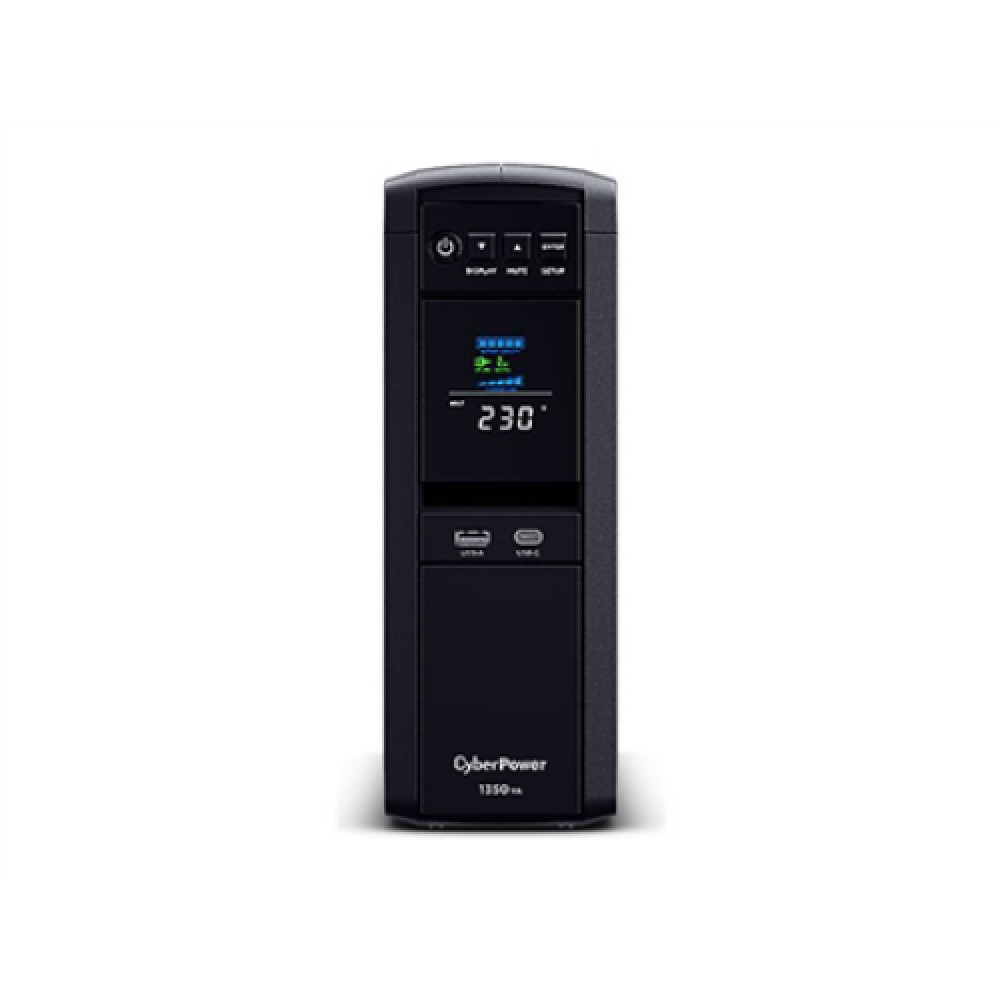 CyberPower , PFC Sinewave UPS Series , CP1350PFCLCD , 1350 VA , 880 W , 144 V , 88 V , NEMA 5-15P, 5 ft. cord