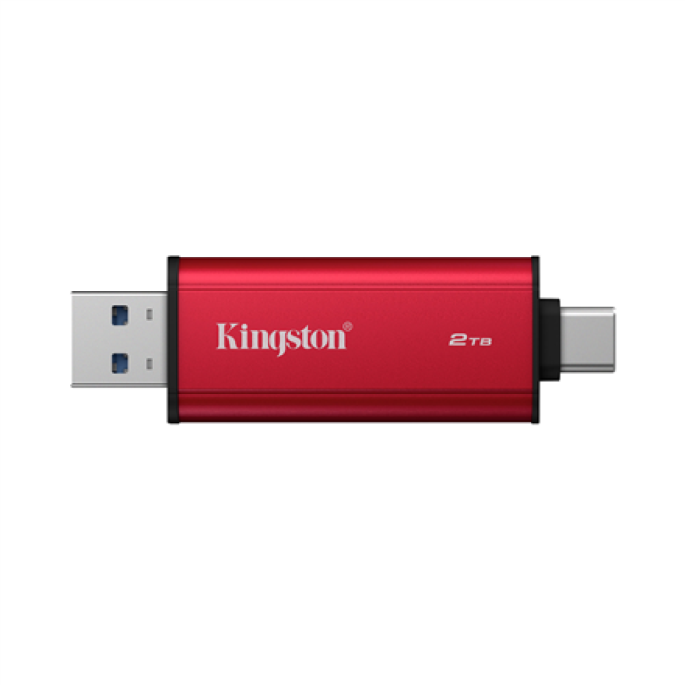 Kingston Dual Portable Solid-State Drive, USB Type-A and Type-C , 2000 GB , Solid-state drive interface USB 3.2 Gen 2 , Read speed 1050 MB/s , Write speed 950 MB/s