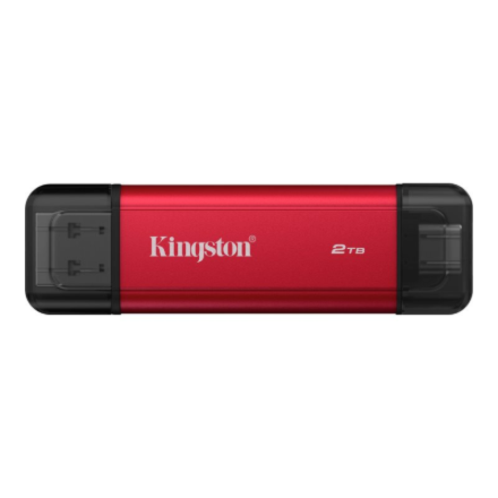 Kingston Dual Portable Solid-State Drive, USB Type-A and Type-C , 2000 GB , Solid-state drive interface USB 3.2 Gen 2 , Read speed 1050 MB/s , Write speed 950 MB/s