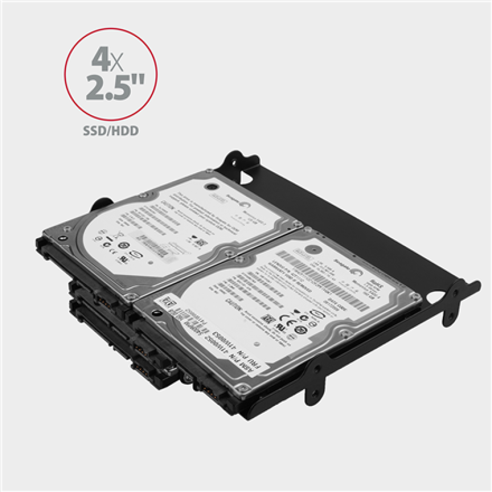 AXAGON Metal frame for mounting four 2.5 disks or two 2.5 disks and one 3.5 disk in a 5.25 position , RHD-435