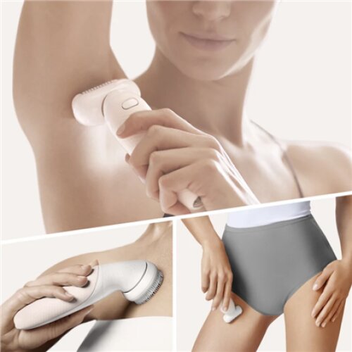 Braun Epilator SES9030 Silk-epil 9 Flex Number of power levels 2, Wet & Dry, White/Gold