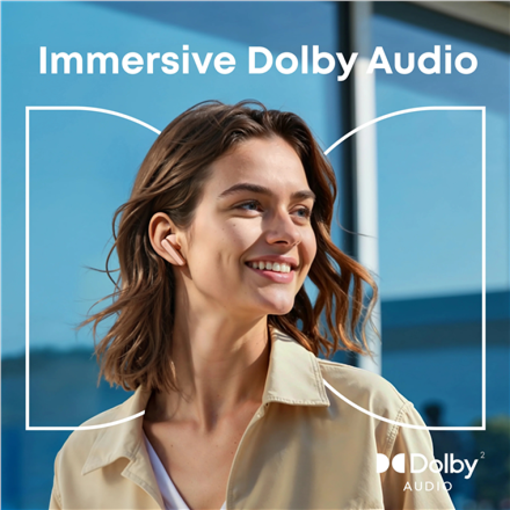 Anker Soundcore Earbuds with Dolby Audio , Liberty 5 , Bluetooth , In-Ear , Microphone , Noise canceling , Wireless , Pink