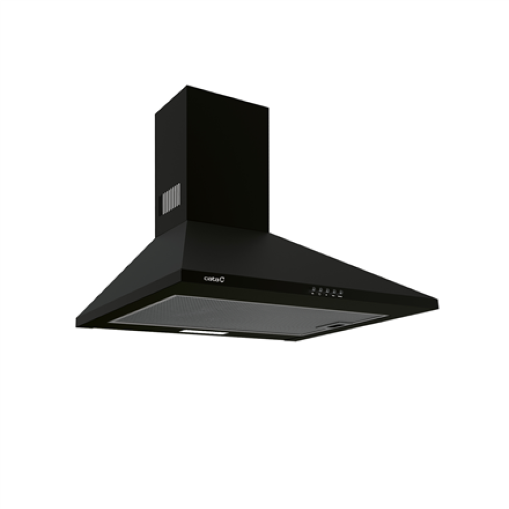 CATA , Hood , OMEGA 600 BK , Wall mounted , Energy efficiency class C , Width 60 cm , 645 m³/h , Mechanical , LED , Black