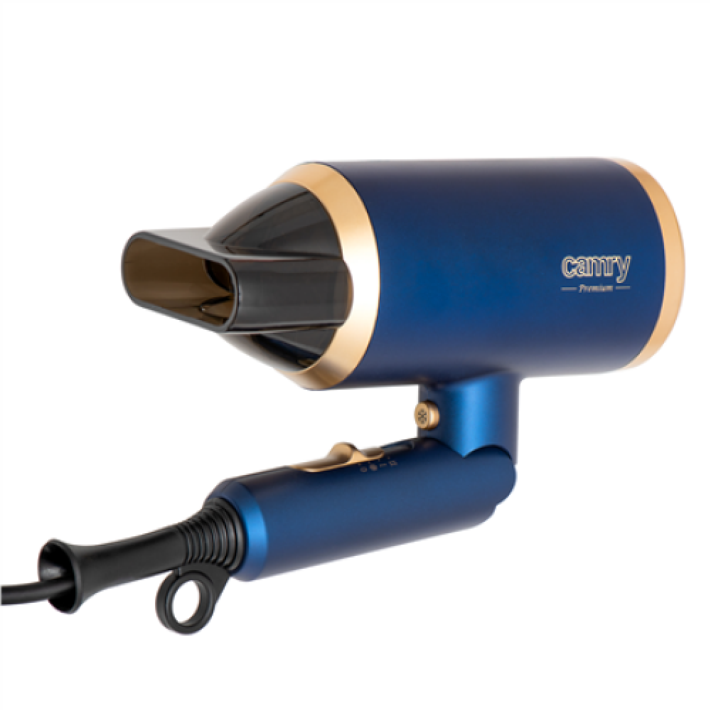 Camry , Hair Dryer , CR 2268 , 1800 W , Number of temperature settings 2 , Ionic function , Diffuser nozzle , Blue/Gold