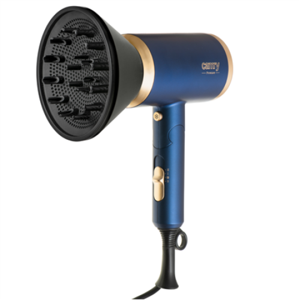 Camry , Hair Dryer , CR 2268 , 1800 W , Number of temperature settings 2 , Ionic function , Diffuser nozzle , Blue/Gold