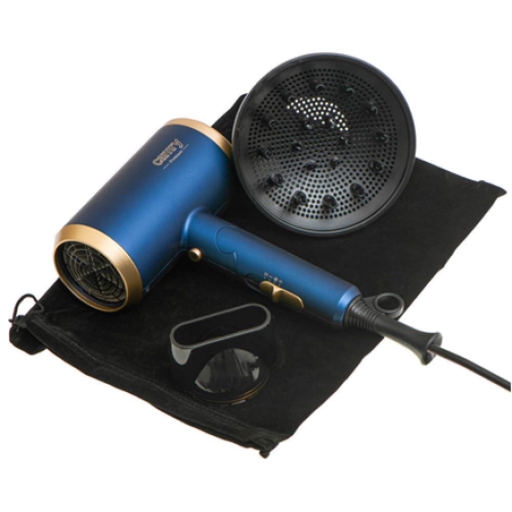 Camry , Hair Dryer , CR 2268 , 1800 W , Number of temperature settings 2 , Ionic function , Diffuser nozzle , Blue/Gold