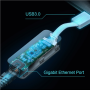 TP-LINK , UE300 USB 3.0 to Gigabit Ethernet Network Adapter , 1 10/100/1000 Mbit/s