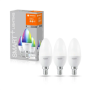 Ledvance SMART+ WiFi Classic Candle RGBW Multicolour 40 5W 2700-6500K E14, 3pcs pack Ledvance , SMART+ WiFi Candle RGBW Multicolour 40 5W 2700-6500K E14, 3pcs pack , E14 , 5 W , RGBW , Wi-Fi