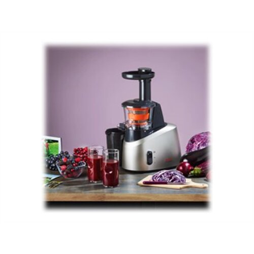 TEFAL , Slow Juicer , ZC255B38 , Type Electric , Silver/ black , 200 W , Extra large fruit input , Number of speeds 2 , 82 RPM