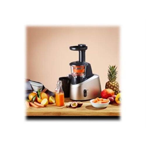 TEFAL , Slow Juicer , ZC255B38 , Type Electric , Silver/ black , 200 W , Extra large fruit input , Number of speeds 2 , 82 RPM