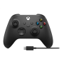 Microsoft , Xbox Wireless Controller + USB-C Cable - Gamepad , Controller , Wireless , N/A , Black