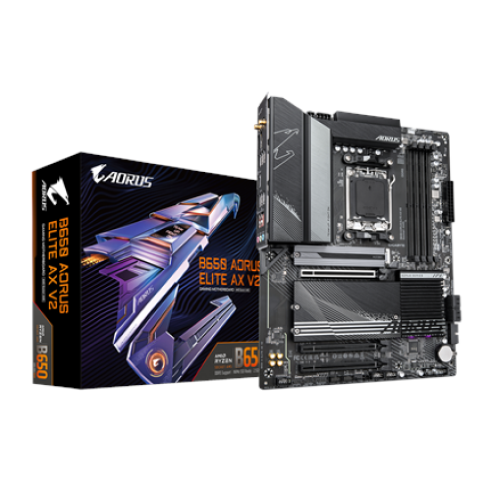 Gigabyte , B650 A ELITE AX V2 1.0 , Processor family AMD , Processor socket AM5 , DDR5 DIMM , Supported hard disk drive interfaces SATA, M.2 , Number of SATA connectors 4