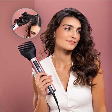 Cecotec Air Brush , CeramicCare 10in1 AirBrush , Ion conditioning , Number of heating levels 3 , 1200 W , Black/Pink