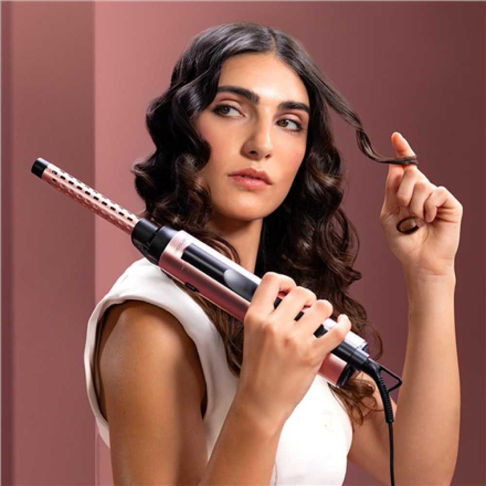 Cecotec Air Brush , CeramicCare 10in1 AirBrush , Ion conditioning , Number of heating levels 3 , 1200 W , Black/Pink