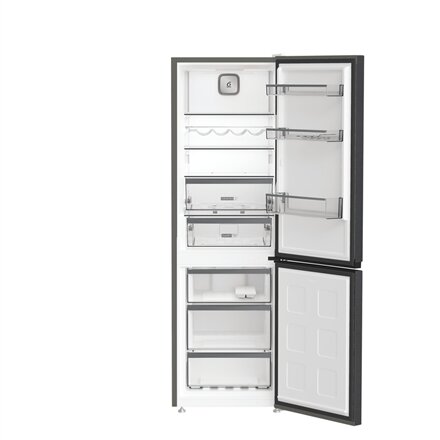 Whirlpool Refrigerator , WHK 26362 XBR4E , Energy efficiency class E , Free standing , Combi , Height 186.5 cm , No Frost system , Fridge net capacity 201 L , Freezer net capacity 106 L , Display , 37 dB , Black
