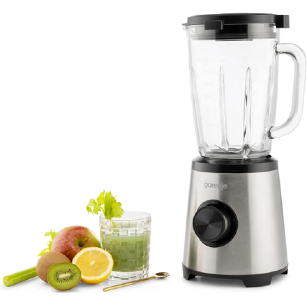 Gorenje Blender , B1300E , Tabletop , 1300 W , Jar capacity 1.75 L , Jar material Plastic , Black/Stainless steel