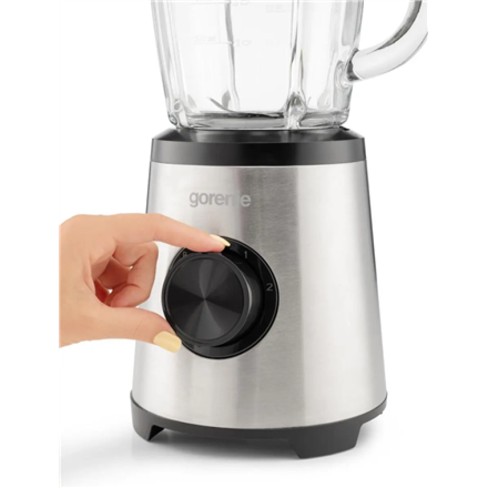 Gorenje Blender , B1300E , Tabletop , 1300 W , Jar capacity 1.75 L , Jar material Plastic , Black/Stainless steel