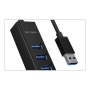 Raidsonic , 4 Port Hub with USB 3.0 Type-A, Type-C, Gigabit LAN , Icy Box IB-HUB1419-LAN