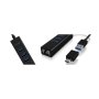 Raidsonic , 4 Port Hub with USB 3.0 Type-A, Type-C, Gigabit LAN , Icy Box IB-HUB1419-LAN