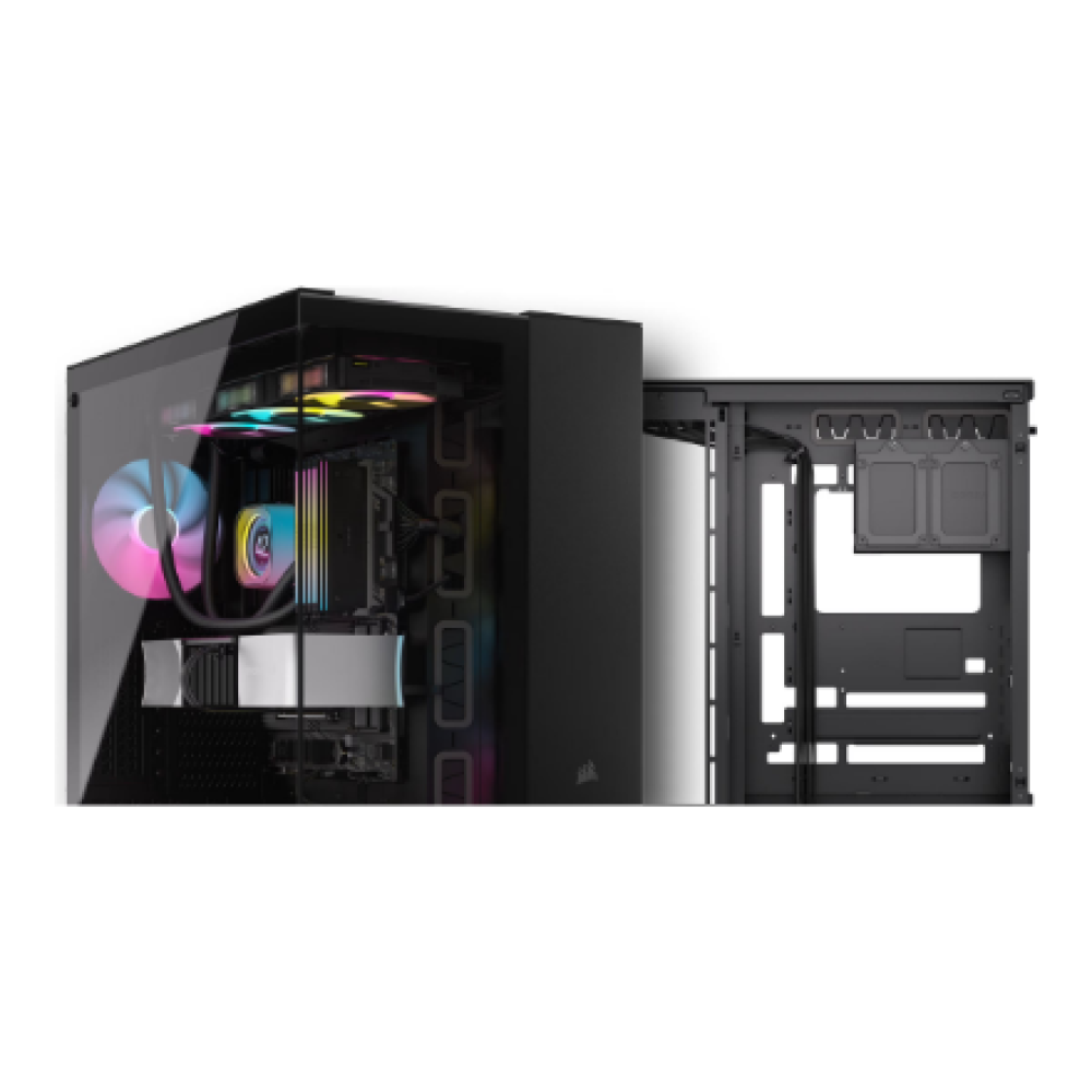 Corsair Dual Chamber PC Case , iCUE LINK 6500X RGB , Black , Mid Tower , Power supply included No , ATX