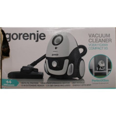 SALE OUT. , Gorenje , Vacuum cleaner , VCEA11CXWII , Bagged , 750 W , Operating radius 15 m , White , Warranty 24 month(s) , DAMAGED PACKAGING