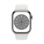 Watch Series 8 GPS + Cellular , MNJ53EL/A , Smart watches , GPS (satellite) , Retina LTPO OLED , Touchscreen , 41mm , Waterproof , Bluetooth , Wi-Fi , Silver