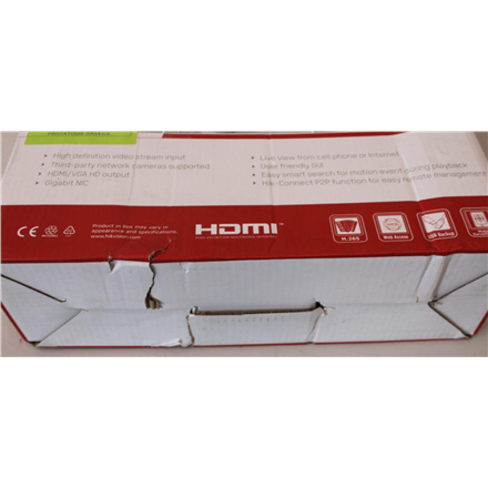 SALEOUT,Hikvision NVR DS-7608NXI-K2/8P, AcuSense, 8 channels, 8 PoE ports, 2 HDDs up to 10TB, VGA and HDMI exits, In 80 Mbps/Out 80 Mbps , Hikvision , NVR , DS-7608NXI-K2/8P , DAMAGED PACKAGING