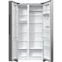 Gorenje Refrigerator , NRR9185EAXLWD , Energy efficiency class E , Free standing , Side by side , Height 178.6 cm , No Frost system , Fridge net capacity 355 L , Freezer net capacity 192 L , Display , 38 dB , Grey