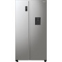 Gorenje Refrigerator , NRR9185EAXLWD , Energy efficiency class E , Free standing , Side by side , Height 178.6 cm , No Frost system , Fridge net capacity 355 L , Freezer net capacity 192 L , Display , 38 dB , Grey