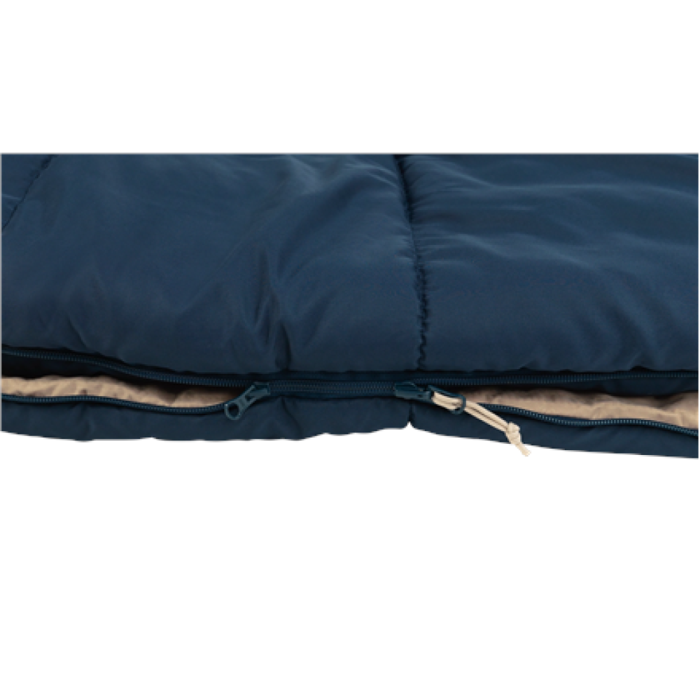 Outwell Contour Lux XL , Sleeping Bag , 220 x 105 cm , 2-way L-shape open-end with auto lock