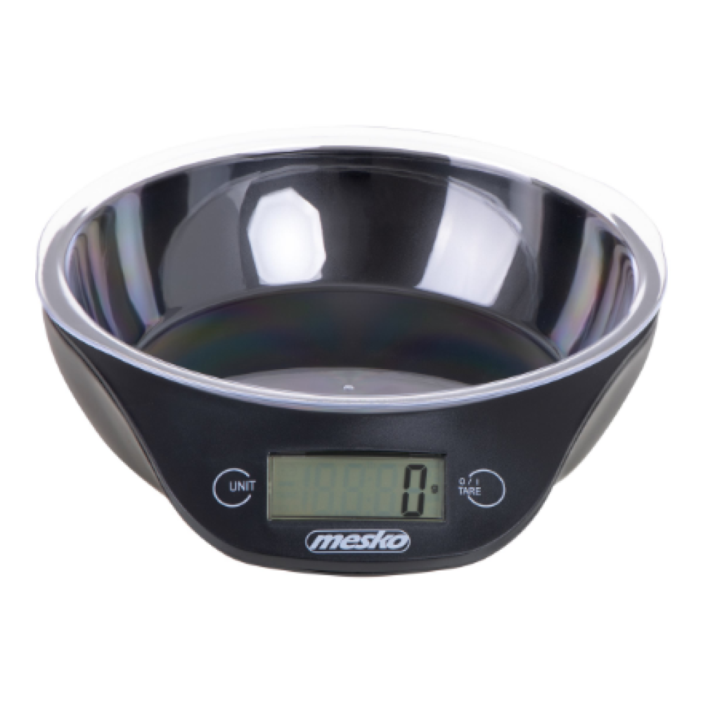 Mesko , Kitchen scale with a bowl , MS 3164 , Maximum weight (capacity) 5 kg , Graduation 1 g , Display type LCD , Black