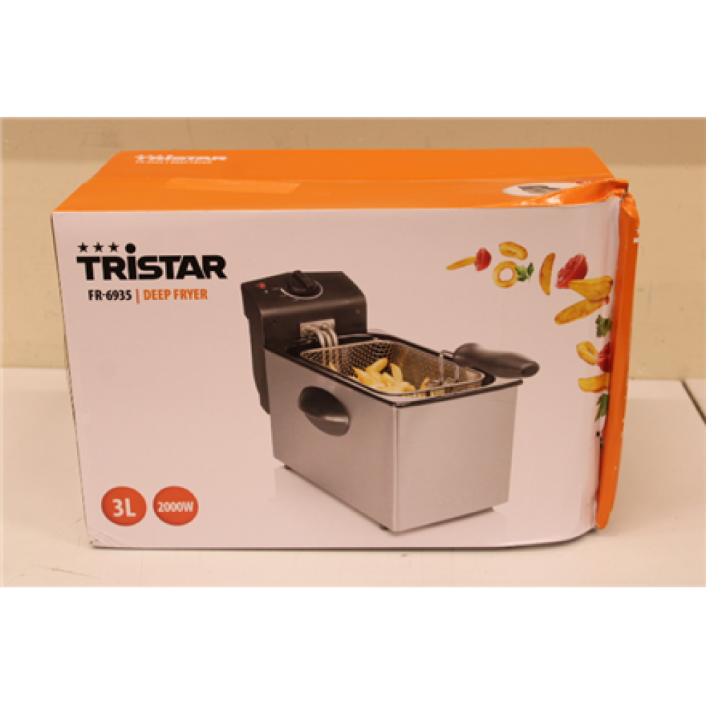 SALE OUT. Tristar FR-6935 Deep fryer, Black/Stainless Steel , Tristar , Deep Fryer , FR-6935 , Power 2000 W , Capacity 3 L , DAMAGED PACKAGING
