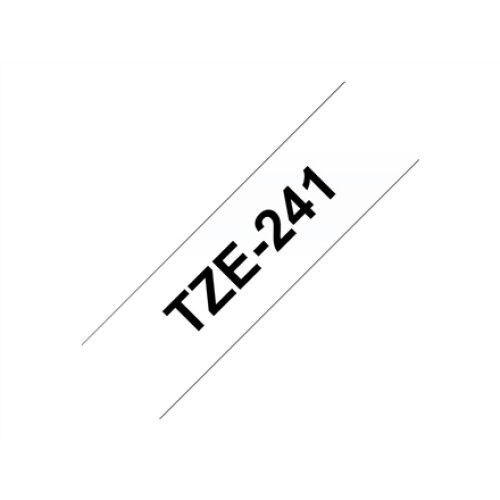 Brother , TZ-241 Laminated Tape , Black on White , TZe , 8 m , 1.8 cm