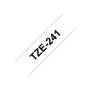 Brother , TZ-241 Laminated Tape , Black on White , TZe , 8 m , 1.8 cm