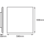 Ledvance SMART+ WiFi Planon Frameless Square RGBW 40W 110° 3000-6500K 600x600mm, White