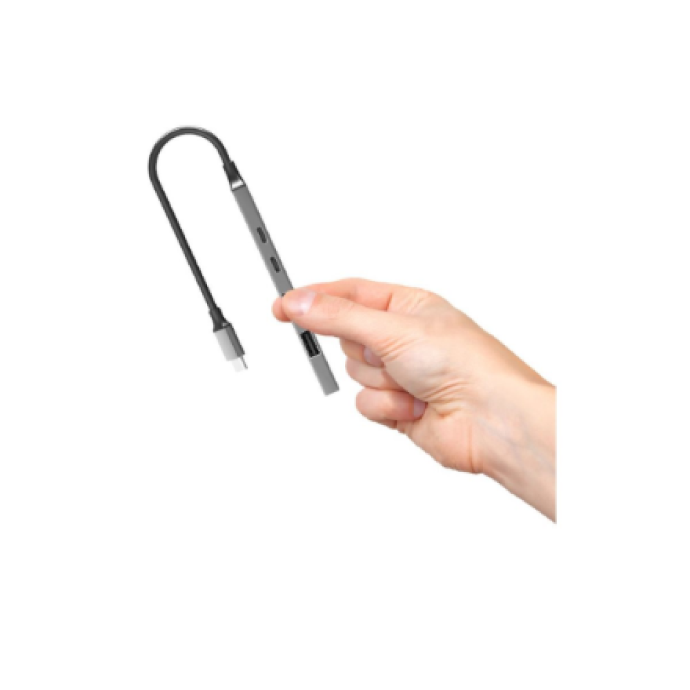PORT CONNECT , USB-C Hub with 4 USB ports, 1X USB-C, 100W
