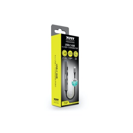 PORT CONNECT , USB-C Hub with 4 USB ports, 1X USB-C, 100W