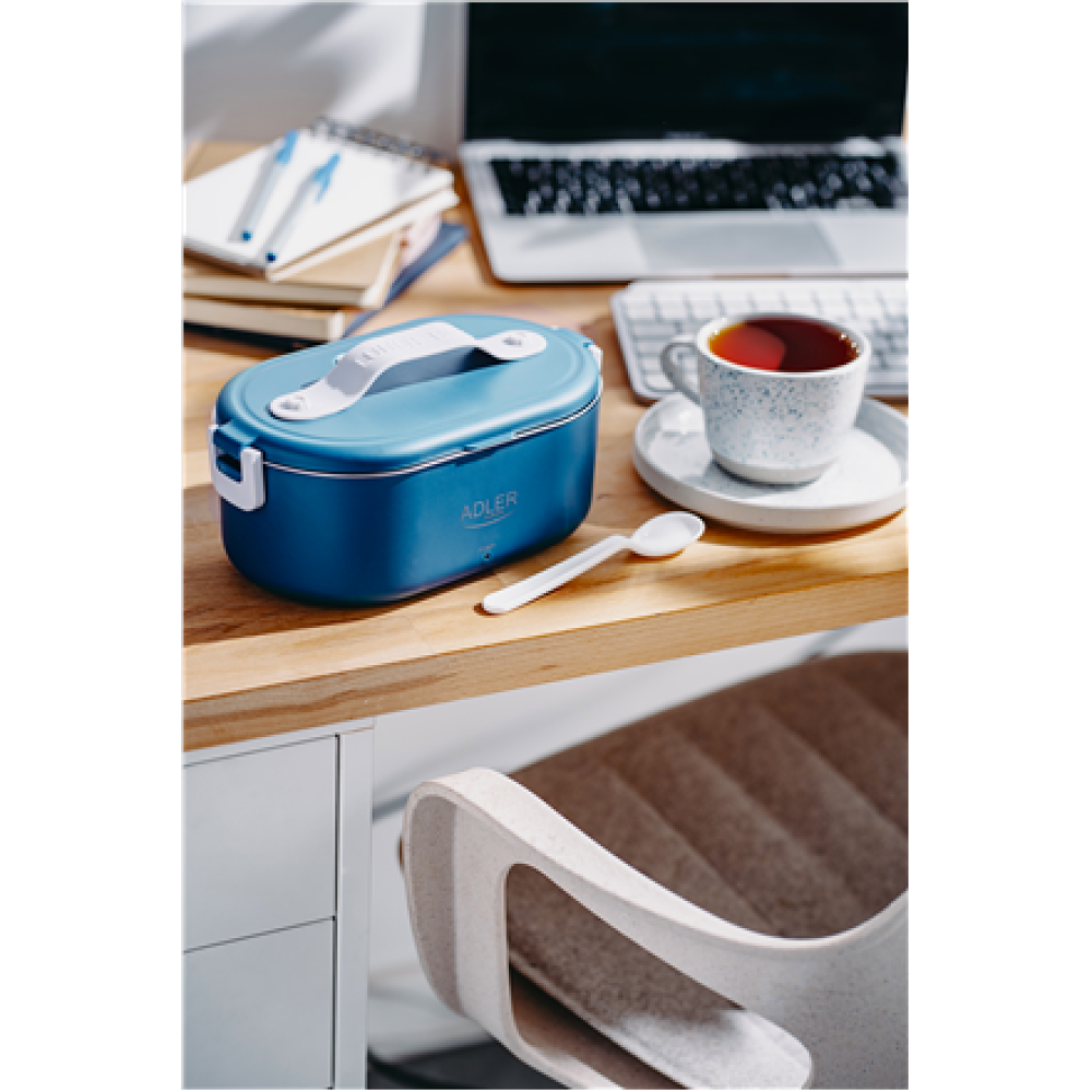 Adler , Electric lunch box with thermal bag , AD 4522 , 0.8 L , Plastic/Stainless steel , Blue , Lid included
