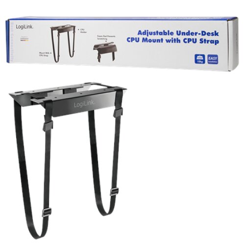 LogiLink EO0009 Adjustable Under-Desk CPU Mount, strap , Logilink