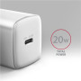 AXAGON Wallcharger 1x port USB-C, PD3.0 / PPS /QC4+/AFC/FCP/Apple, 20W , ACU-PD20W
